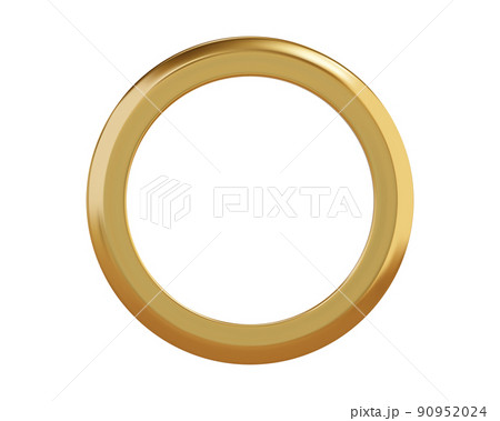 Golden metal grommet ring for paper, card, tag, sticker or hanger isolated on white background Golden metal grommet ring for paper, card, tag, sticker or hanger isolated on white background 90952024