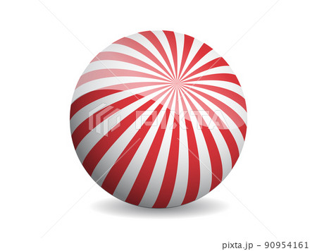 3D ball abstract vector illustration. Pattern sphere modern design. Round shape globe on white background. 90954161