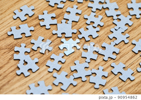 Jigsaw puzzle pieces separately 90954862