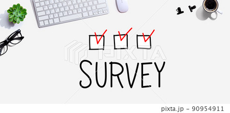 Survey with a computer keyboard Survey with a computer keyboard 90954911