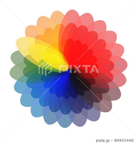 Circular palette of all colors of the rainbow on a white background - Vector Circular palette of all colors of the rainbow on a white background - Vector 90955440