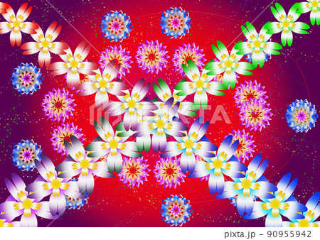 華やかな紅 90955942