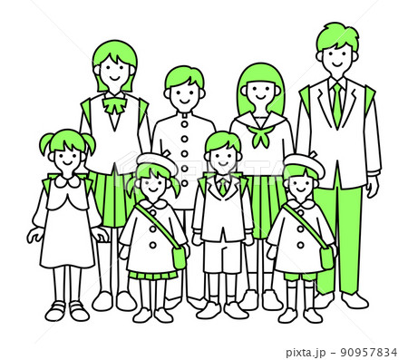 入学こども達 90957834