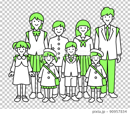 入学こども達 90957834