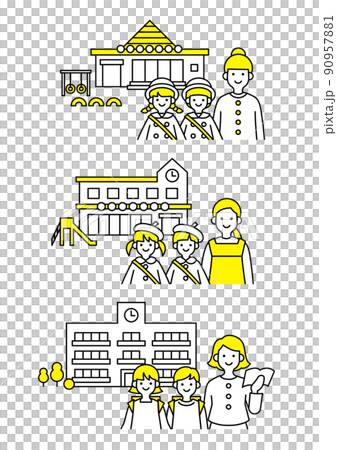托兒所幼兒園小學黃色 90957881