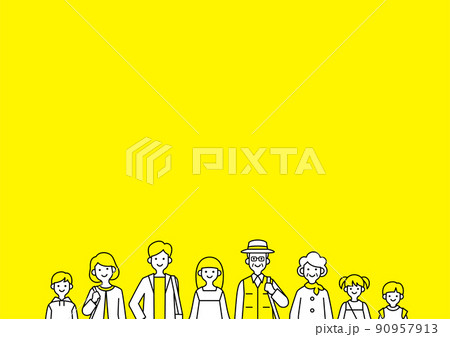 3世代家族おでかけ8人 3世代家族おでかけ8人 90957913