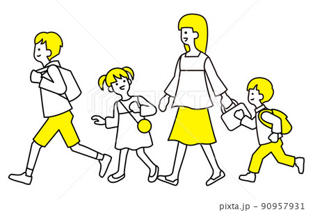 行楽子供4人 90957931