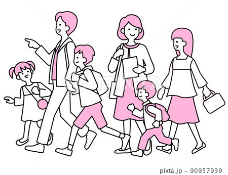 親子家族6人 90957939