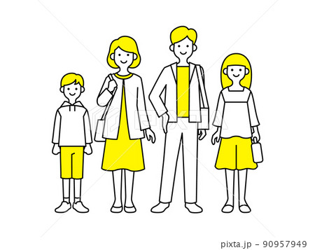 親子おでかけ4人 親子おでかけ4人 90957949