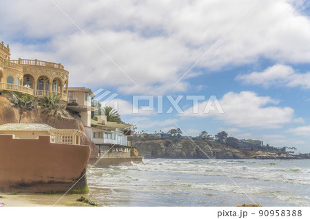 Old buildings near the ocean at La Jolla, San Diego, California Old buildings near the ocean at La Jolla, San Diego, California 90958388