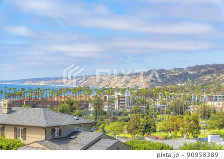Residential buildings near the coastal area at La Jolla in San Diego, California Residential buildings near the coastal area at La Jolla in San Diego, California 90958389