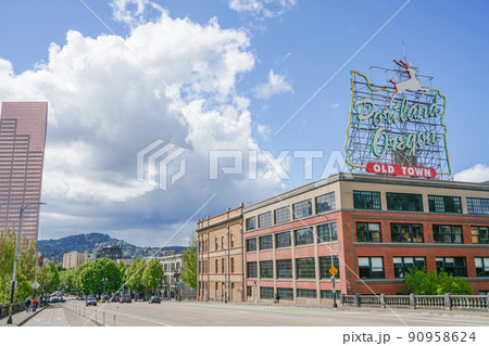 Portland Oregon White Stag Sign 90958624