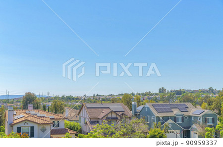 Ladera Ranch residences in a high angle view a Southern California Ladera Ranch residences in a high angle view a Southern California 90959337