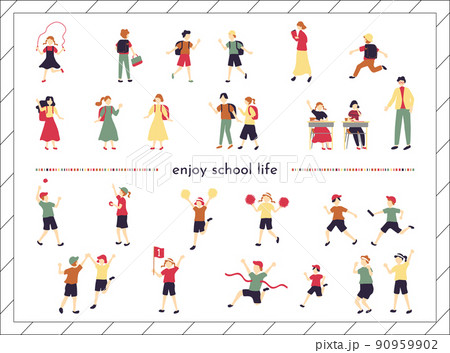 学校生活　人物セット 90959902