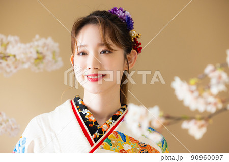 袴　卒業式　桜 90960097