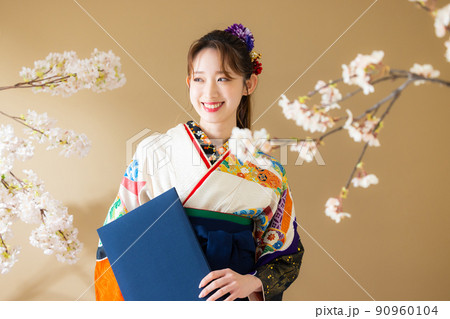 袴　卒業式　桜 90960104