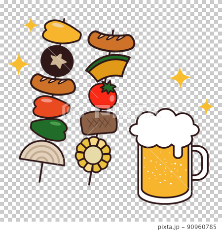 Glitter skewers and beer 90960785