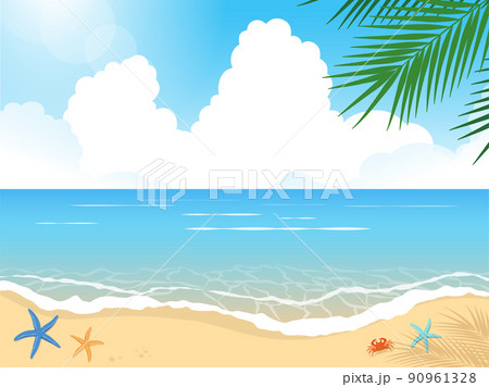 夏の海辺の風景 90961328
