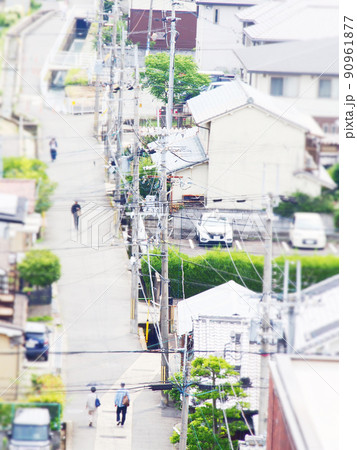 市街地の街並 チルトシフト ジオラマ風 市街地の街並 チルトシフト ジオラマ風 90961877