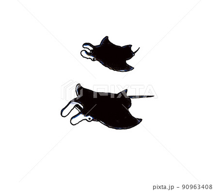 マンタ オニイトマキエイのイラスト素材