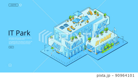 IT park, technopark isometric office building IT park, technopark isometric office building 90964101