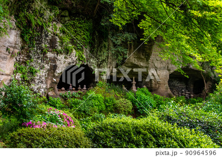神奈川県鎌倉 報国寺 ~やぐら~ 神奈川県鎌倉 報国寺 ~やぐら~ 90964596