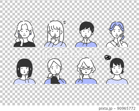 Simple illustration set for women in need 90965772