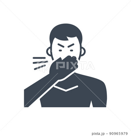 Cough related vector glyph icon Cough related vector glyph icon 90965979
