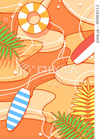 背景イラスト_海_夕焼け 背景イラスト_海_夕焼け 90968512