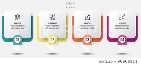 Infographic template business concept with step. Infographic template business concept with step. 90968811