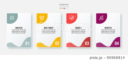 Infographic template business concept with step. Infographic template business concept with step. 90968814