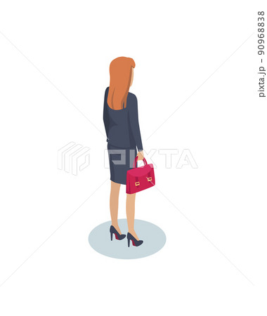 Businesswoman with Briefcase Vector Illustration Businesswoman with Briefcase Vector Illustration 90968838