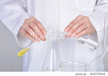 Chemical substance pouring and mixing, Laboratory and science experiments 90970940