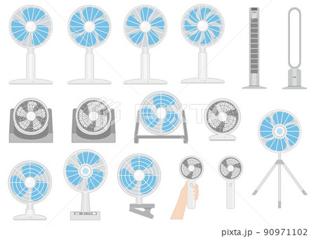 様々な種類の扇風機のイラストセット 90971102