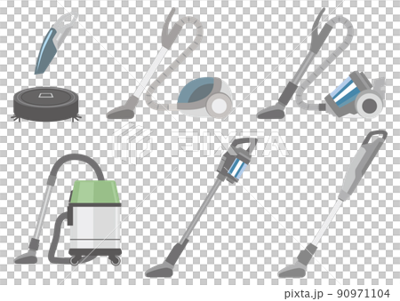 様々な掃除機のセットイラスト 90971104