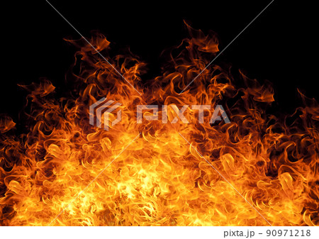 燃え盛る火の3dイラスト 90971218