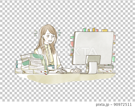 仕事が忙しい女性 90972511