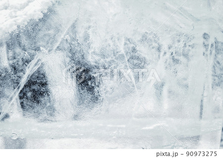 cold winter background with icy frozen texture 90973275