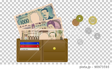 Bills and coins in your wallet 2 90973593