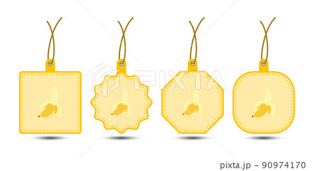 Set of Banana tags with cord Set of Banana tags with cord 90974170