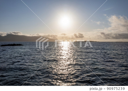 Sunset at Rossbeg harbour in County Donegal - Ireland 90975239