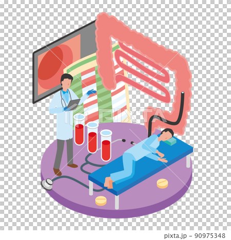 Image illustration of intestinal endoscopy 90975348