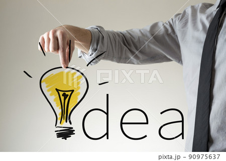 Light bulb in the word Idea Light bulb in the word Idea 90975637