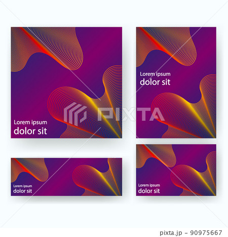 line pattern wave electro theme business for print 90975667