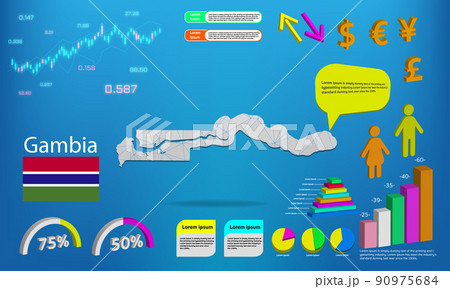 gambia-map-info-graphics-charts-symbols-90975684-pixta