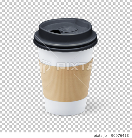 コーヒー 紙コップ リアル 飲み物 90976418