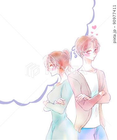 もじもじするカップル 90977411
