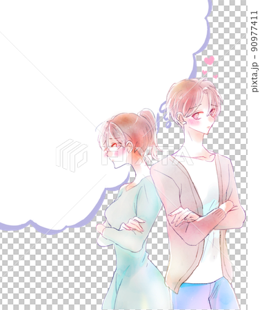 もじもじするカップル 90977411