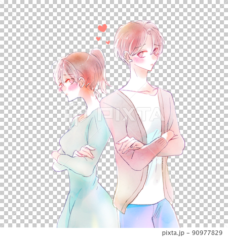 もじもじするカップル 90977829