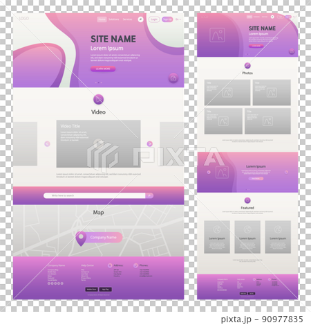 Website Template Purple 90977835